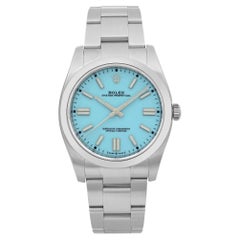 Rolex Oyster Perpetual 36 mm avec cadran Tiffany turquoise personnalisé 116000