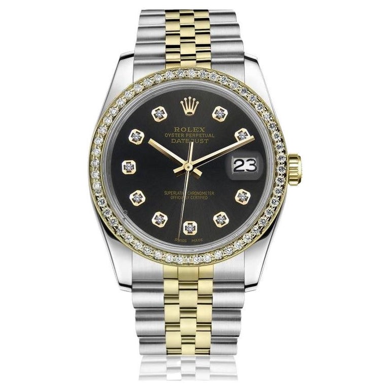 rolex oyster perpetual datejust gold with diamonds price