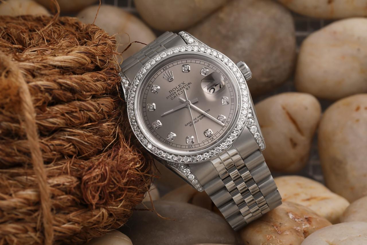 rolex diamond oyster perpetual datejust