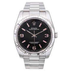 Montre pour homme Rolex Oyster Perpetual 36 mm avec cadran rose à index, réf. 116034