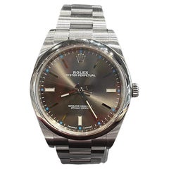 Rolex Oyster Perpetual Rhodium Blue Dot Dial REF 114300