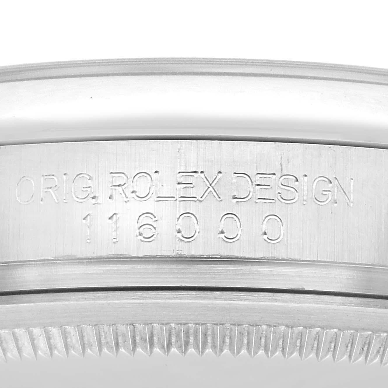 Rolex Oyster Perpetual 36mm avec cadran concentrique argenté pour hommes 116000 Excellent état à Atlanta, GA