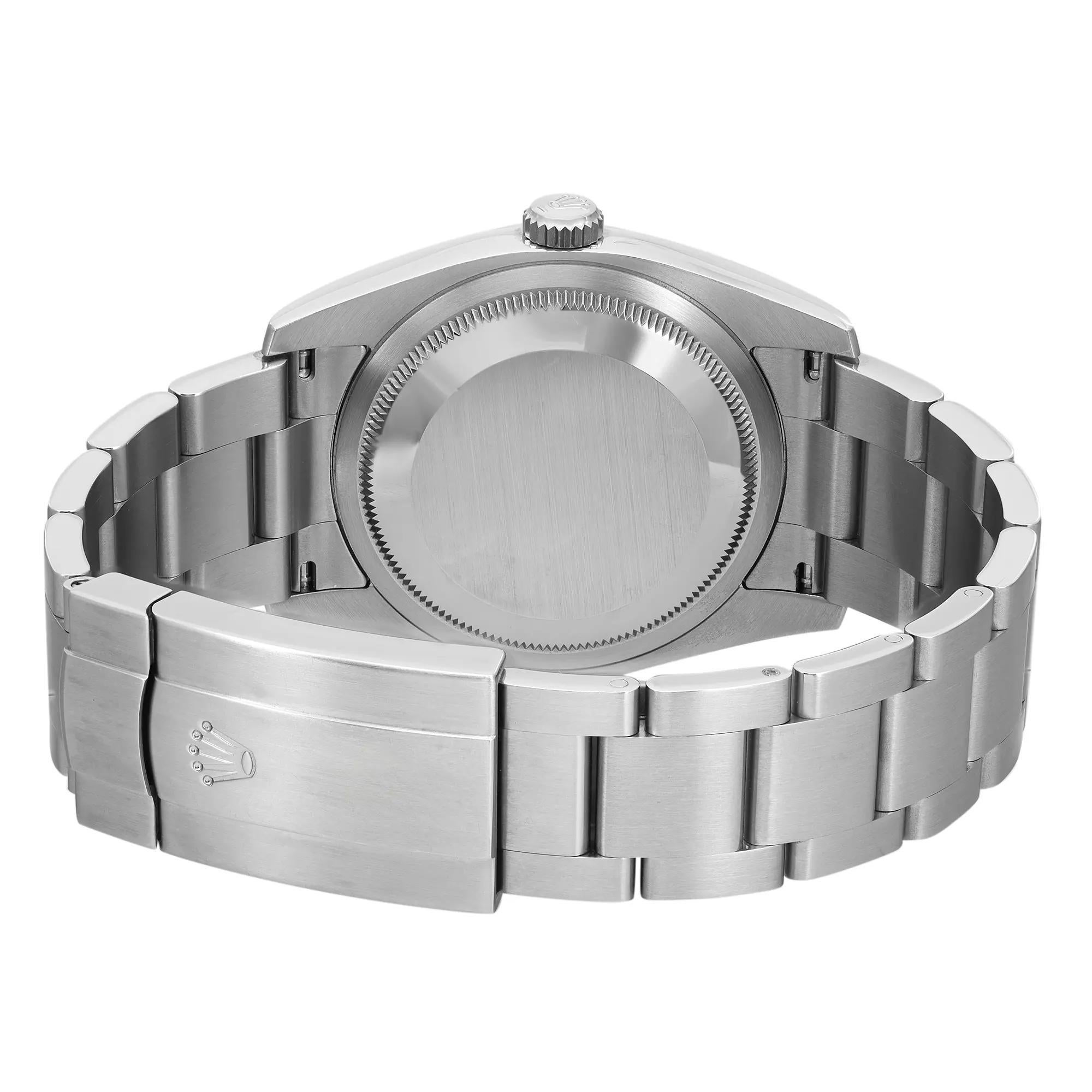 Rolex Oyster Perpetual 36mm Steel Black Concentric Dial Automatic Watch 116000 en vente 1