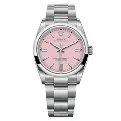 Rolex Oyster Perpetual 36mm Steel Candy Pink Dial Automatic Mens Watch 126000