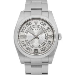 Rolex Oyster Perpetual 36mm Steel Concentric Silver Dial Mens Watch 116000