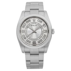 Rolex Oyster Perpetual 36mm Steel Concentric Silver Dial Mens Watch 116000