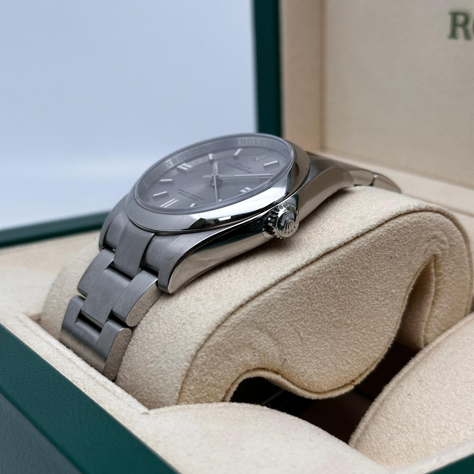 Rolex Oyster Perpetual 36mm Steel Gray Dial Automatic Men Watch 116000 Unworn 3