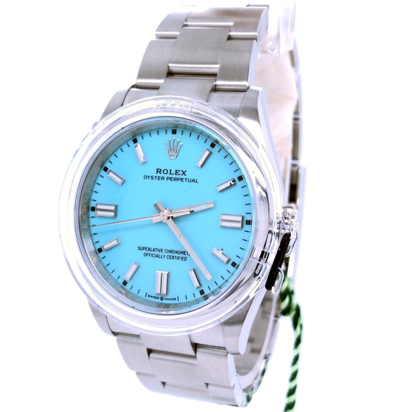 men's rolex tiffany blue