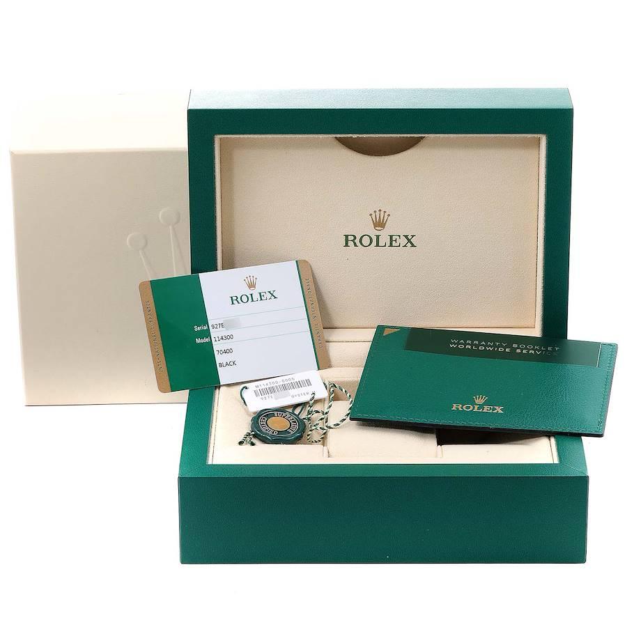 Rolex Oyster Perpetual 39 Black Dial Steel Men's Watch 114300 Unworn For Sale 5