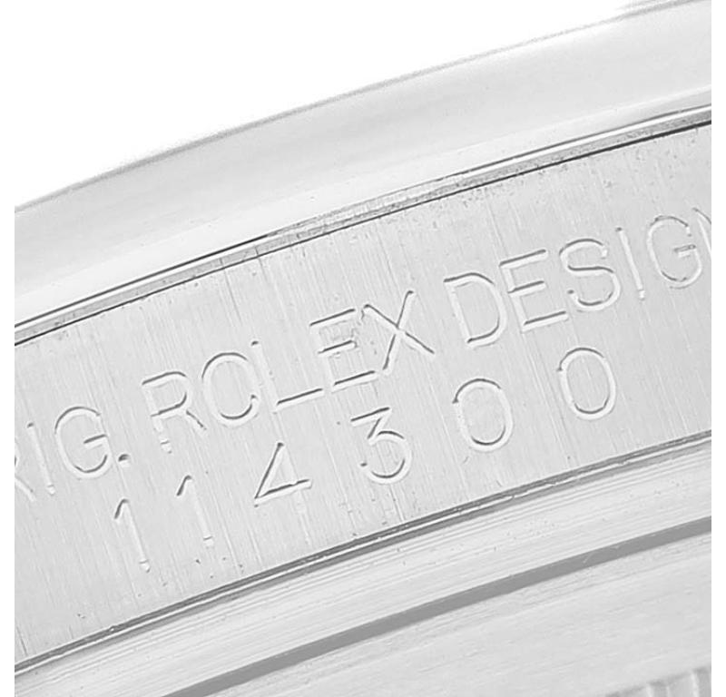 Rolex Oyster Perpetual 39 Rhodium Dial Steel Mens Watch 114300 Box Card 3