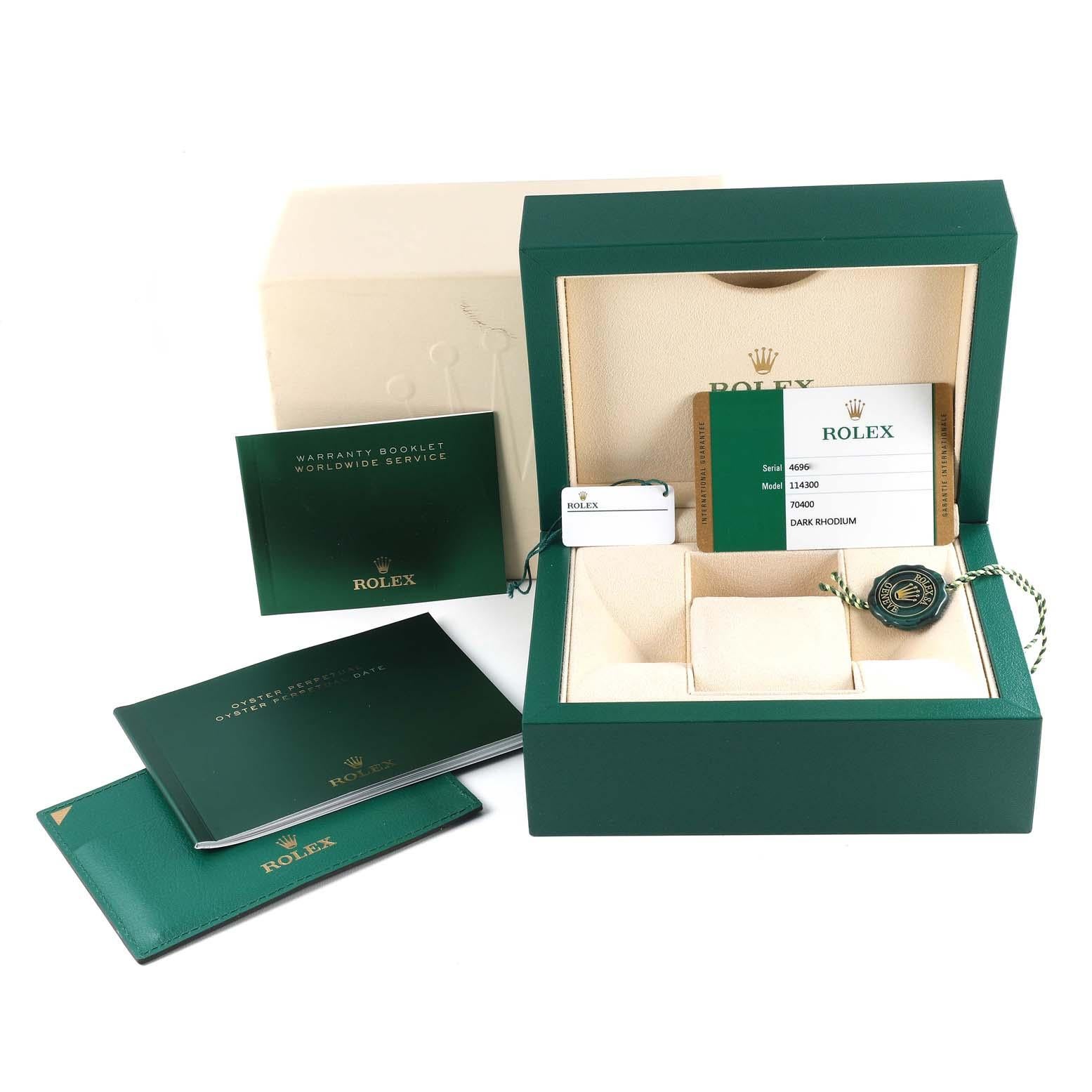 Rolex Oyster Perpetual 39 Rhodium Dial Steel Mens Watch 114300 Box Card 4
