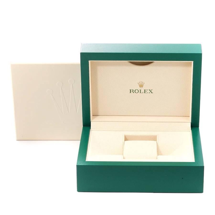 Rolex Oyster Perpetual 39 Rhodium Zifferblatt Stahl-Herrenuhr 114300 im Angebot 8