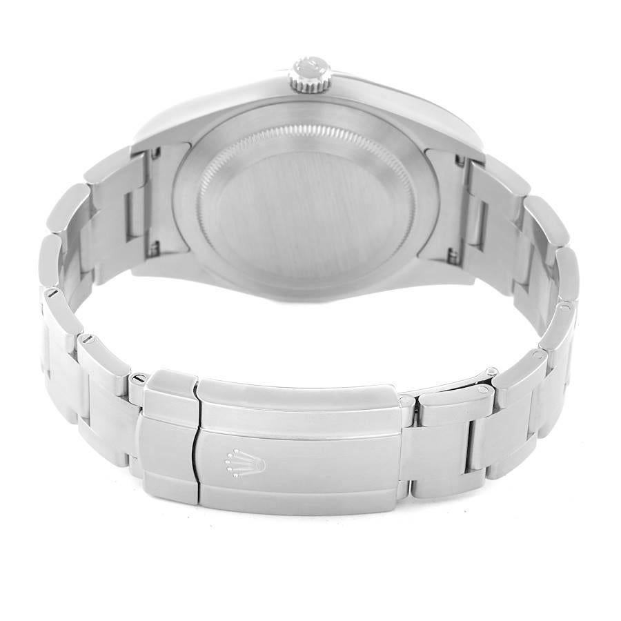 Rolex Oyster Perpetual 39 Rhodium Zifferblatt Stahl-Herrenuhr 114300 im Angebot 6