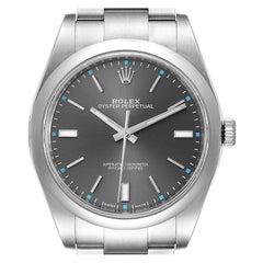 Rolex Oyster Perpetual 39 Rhodium Dial Steel Mens Watch 114300