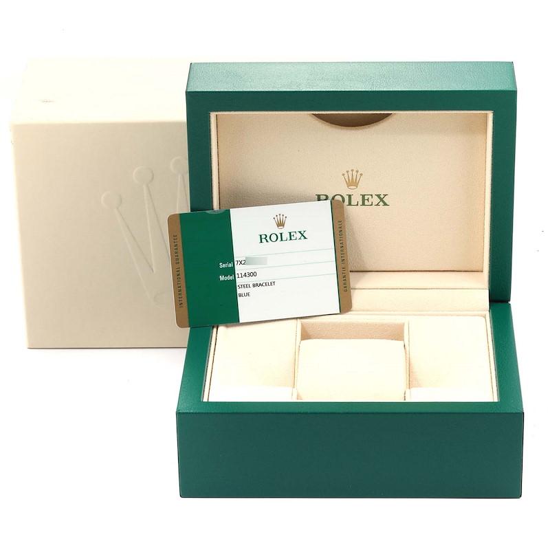 Rolex Oyster Perpetual Automatic Steel Men's Watch 114300 Box Card 9