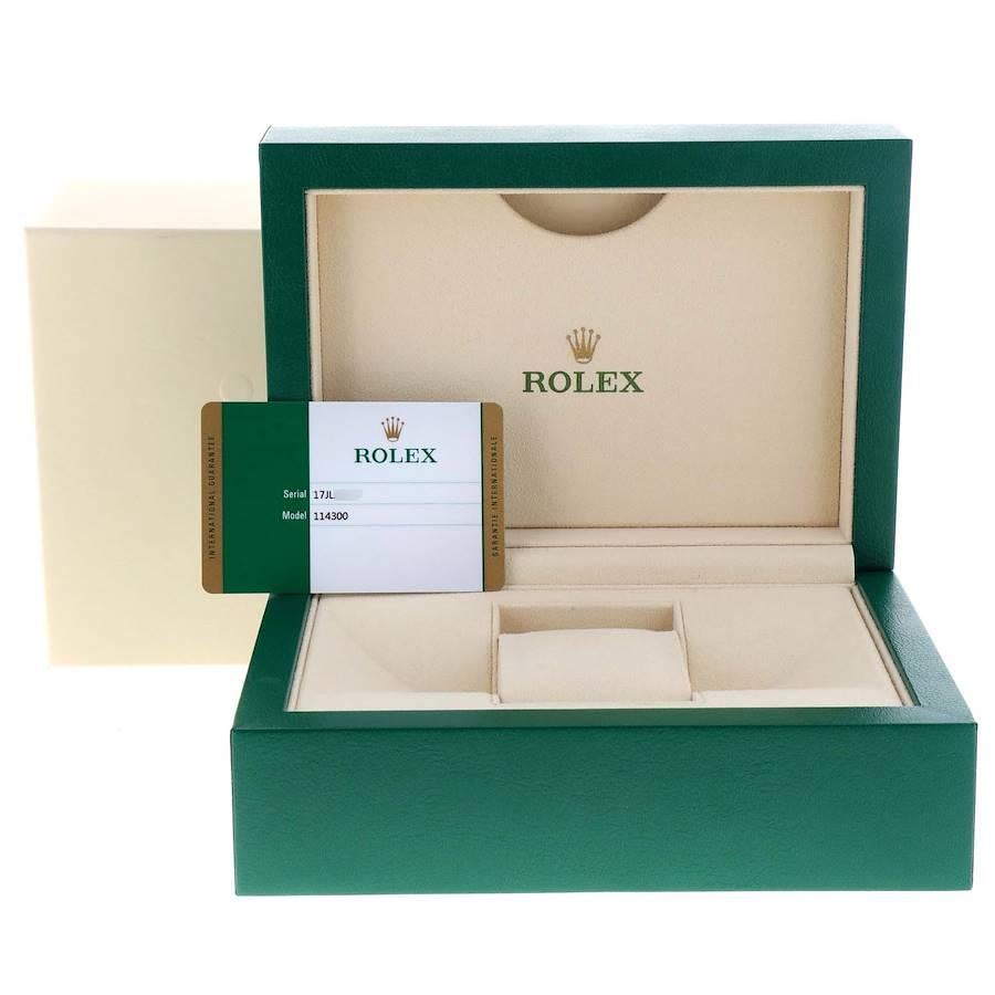 Rolex Oyster Perpetual Automatic Steel Mens Watch 114300 Box Card 7