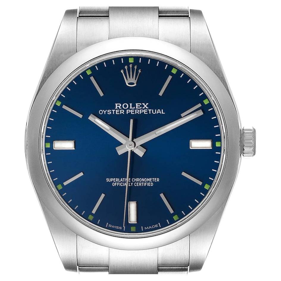 Rolex Datejust 36 Blue Concentric Dial Oyster Bracelet Watch 116200 Box ...
