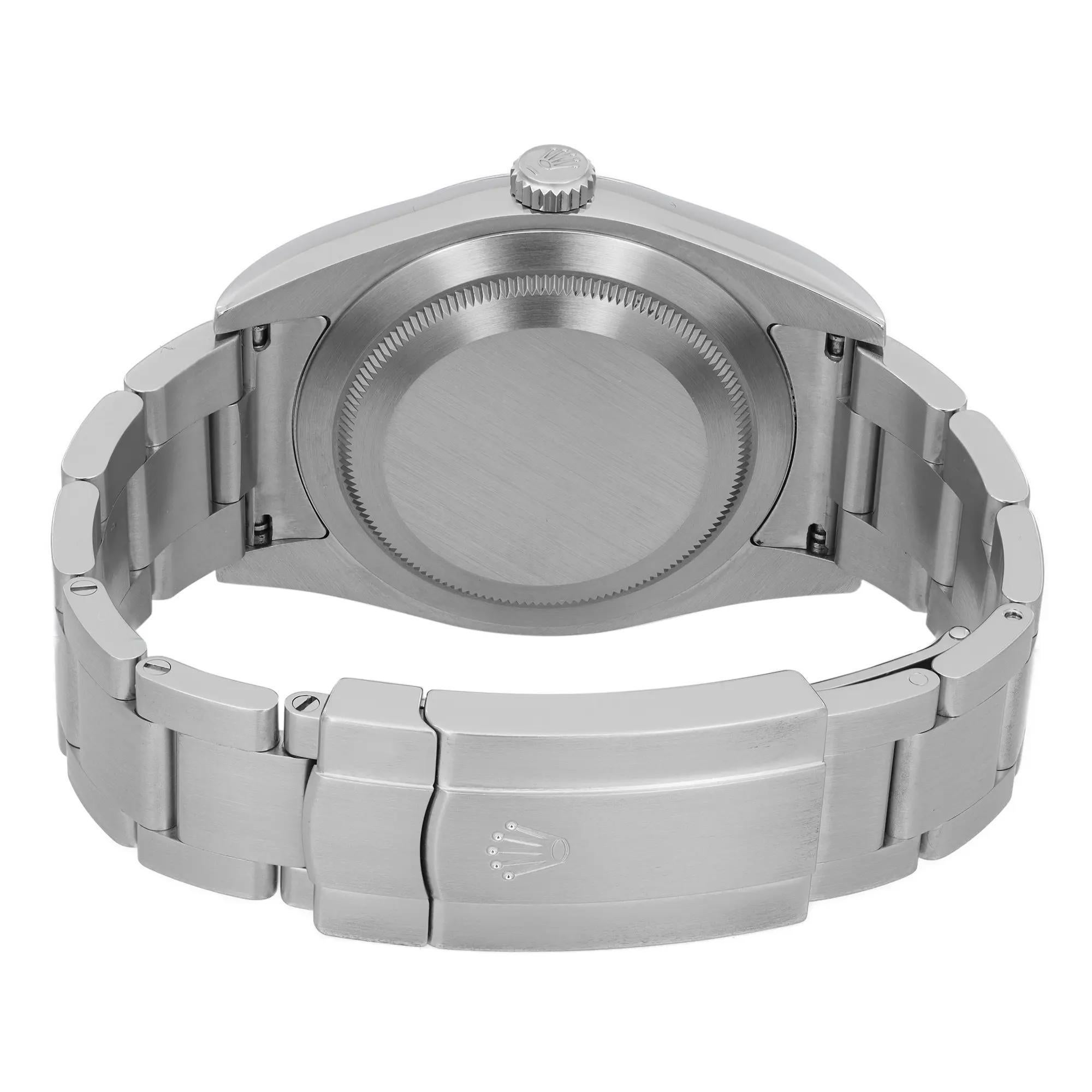 Rolex Oyster Perpetual 39mm Stainless Steel Black Dial Mens Watch 114300 en vente 1
