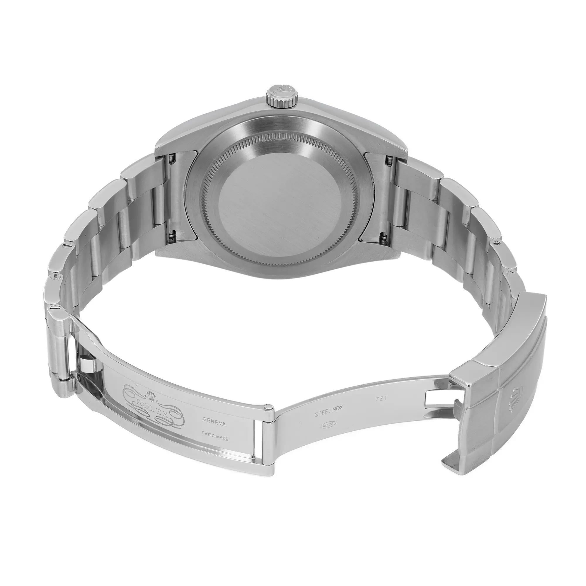 Rolex Oyster Perpetual 39mm Stainless Steel Black Dial Mens Watch 114300 en vente 2