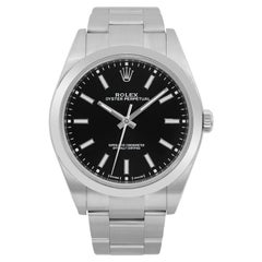 Rolex Oyster Perpetual 39mm Stainless Steel Black Dial Mens Watch 114300