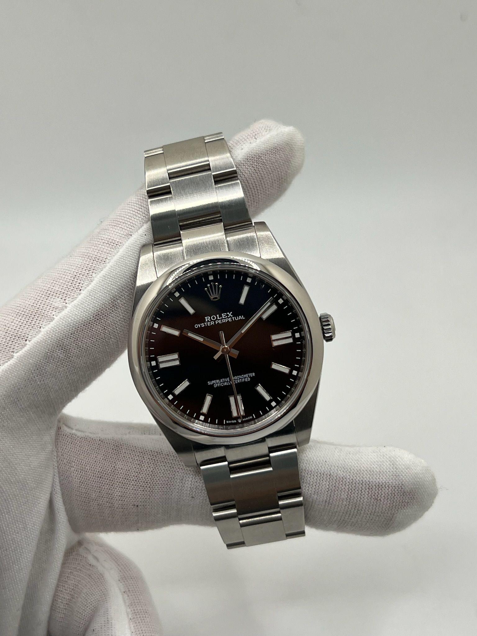Modern Rolex Oyster Perpetual 41 Full Set 2022 For Sale