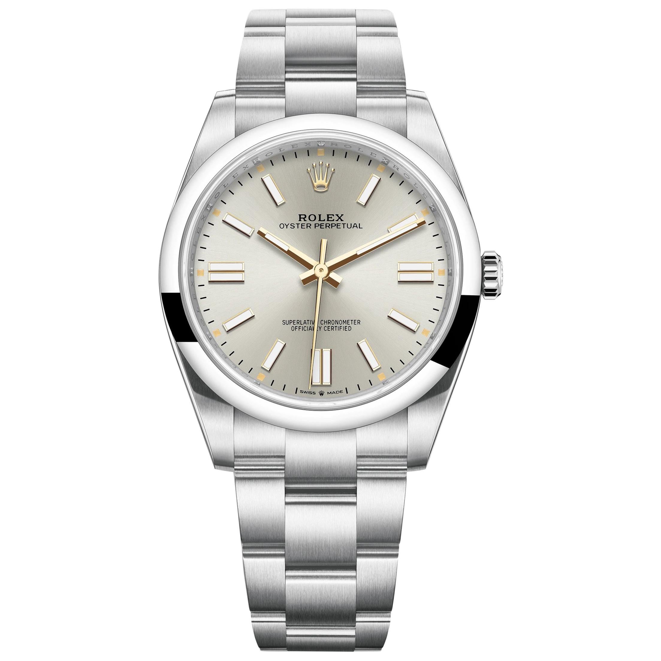 Rolex Oyster Perpetual 41 Silver Dial Men's Watch 124300-0001