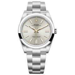 Montre pour homme Rolex Oyster Perpetual 41 cadran argenté 124300-0001