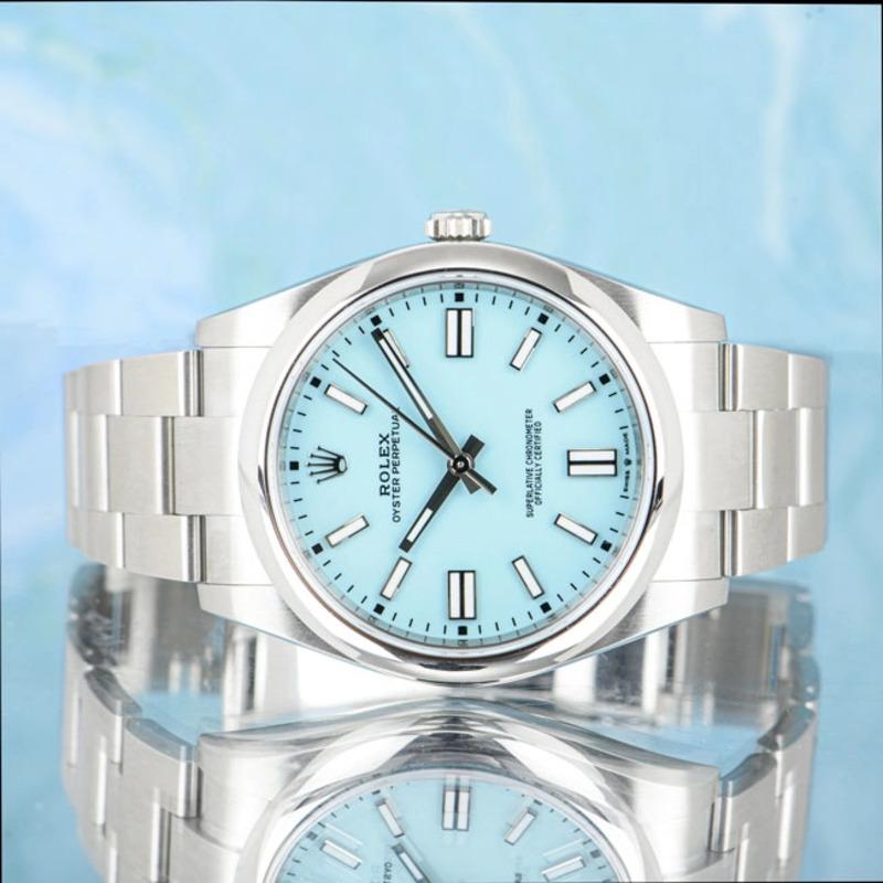 Rolex Oyster Perpetual 41 Tiffany Blue Dial 124300 3