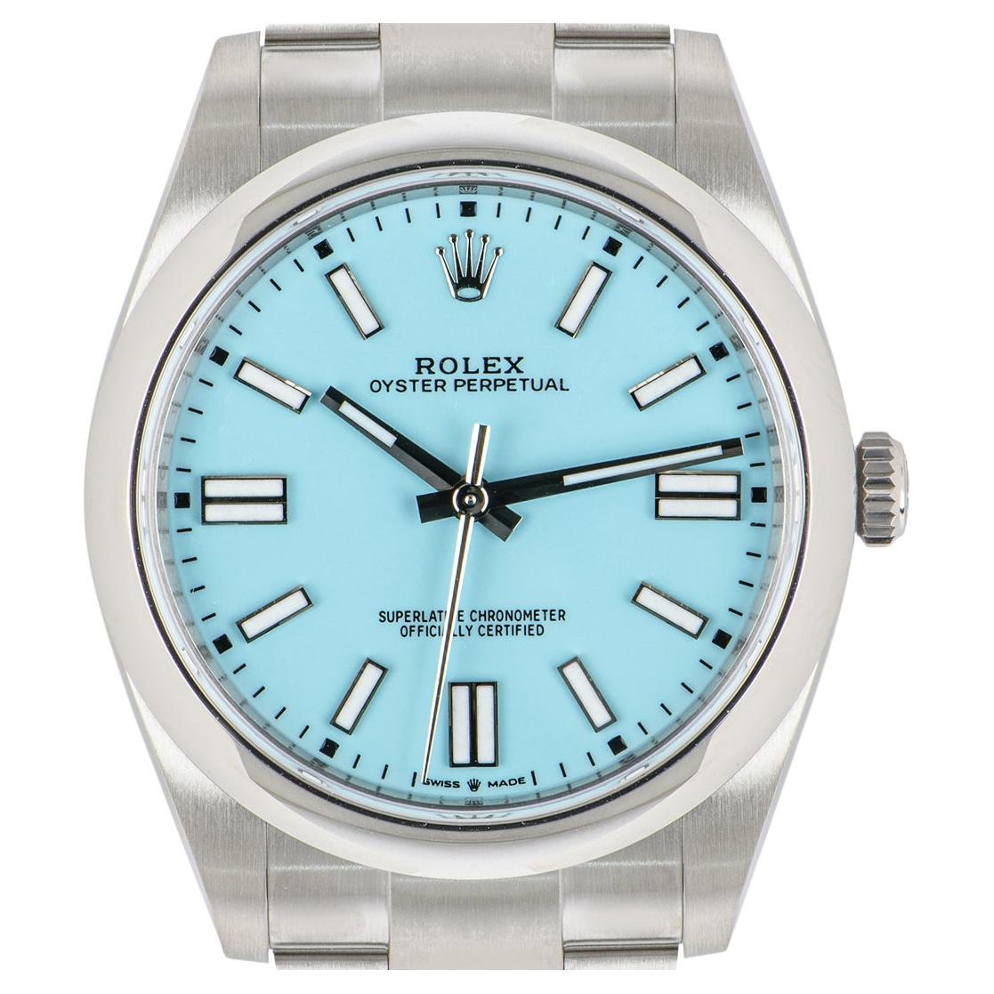 Rolex Oyster Perpetual 41 Tiffany Blue Dial 124300