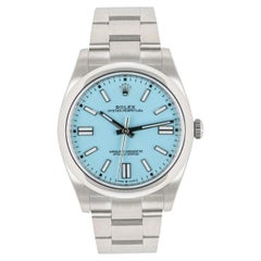 Rolex Montre Oyster Perpetual 41 avec cadran bleu Tiffany 124300