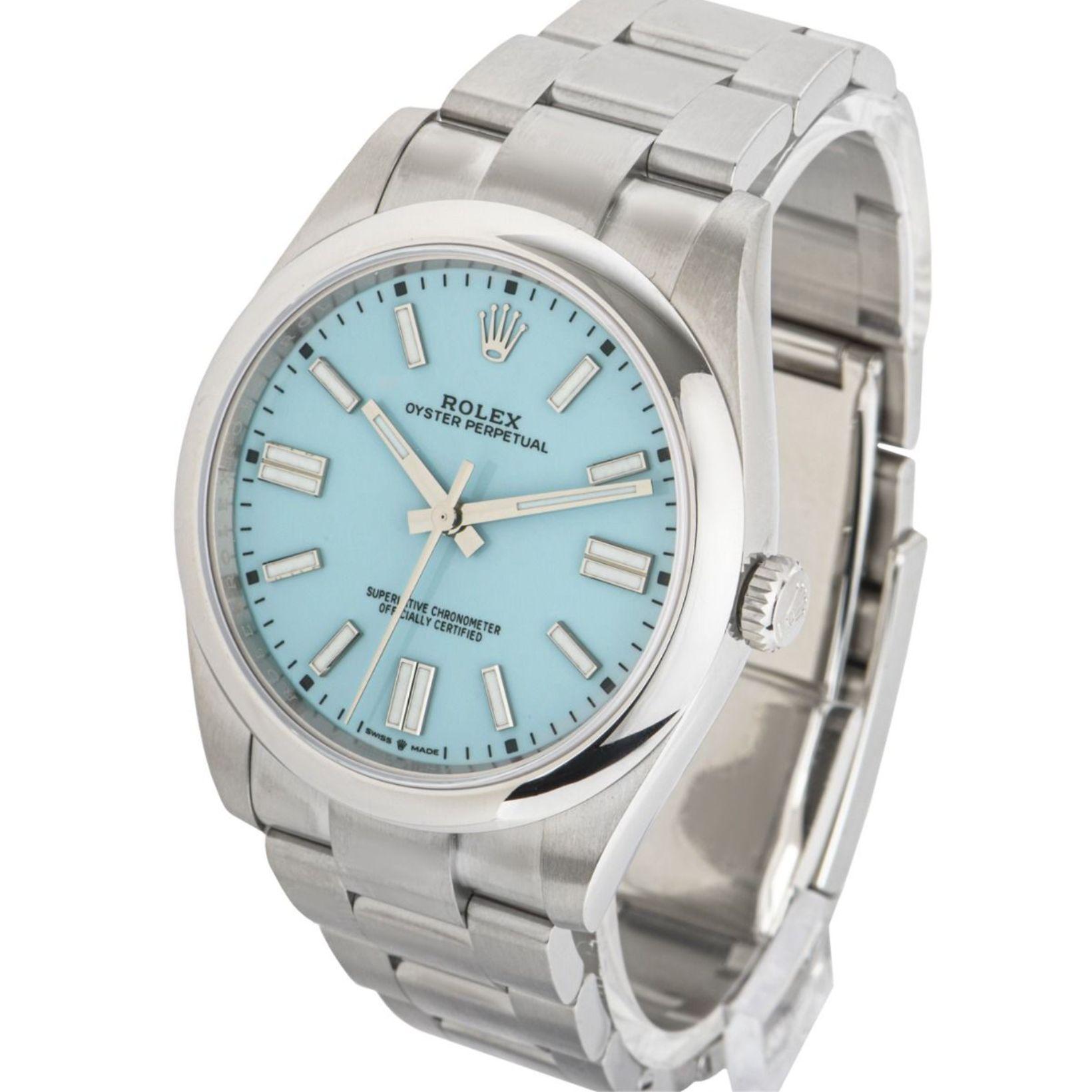 Men's Rolex Oyster Perpetual 41 Tiffany Dial 124300