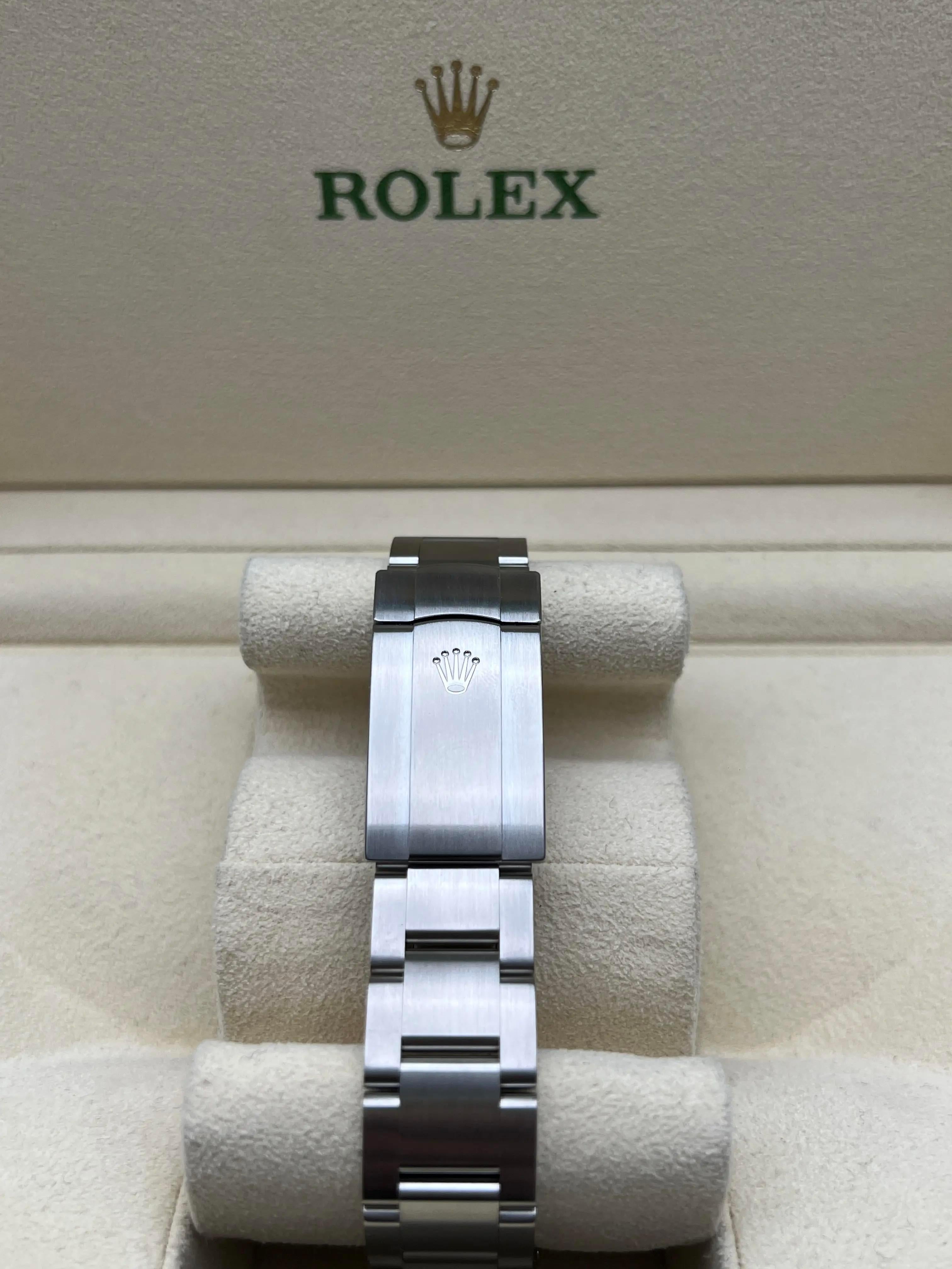 Rolex Oyster Perpetual 41mm 124300 Custom Türkis Zifferblatt Box & Papiere + Original im Angebot 3