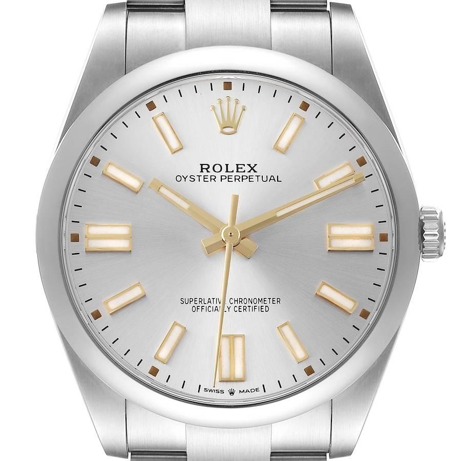 Rolex Oyster Perpetual Automatic Steel Mens Watch 124300 Box Card For Sale