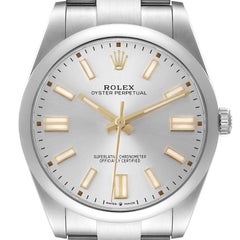 Rolex Oyster Perpetual Automatic Steel Mens Watch 124300 Box Card