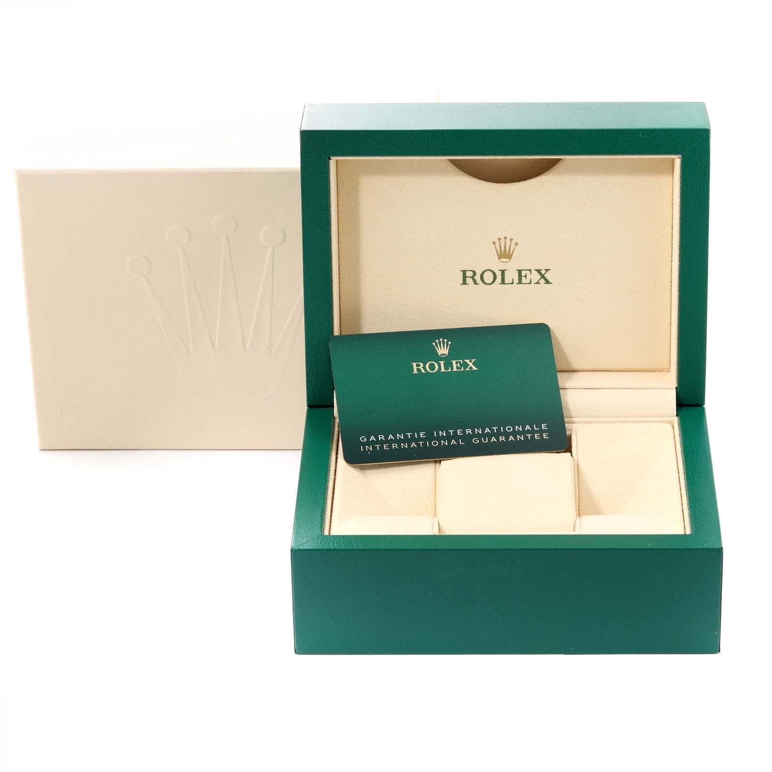 Rolex Oyster Perpetual 41mm Blaues Zifferblatt Stahl Herrenuhr 124300 Box Card im Angebot 8