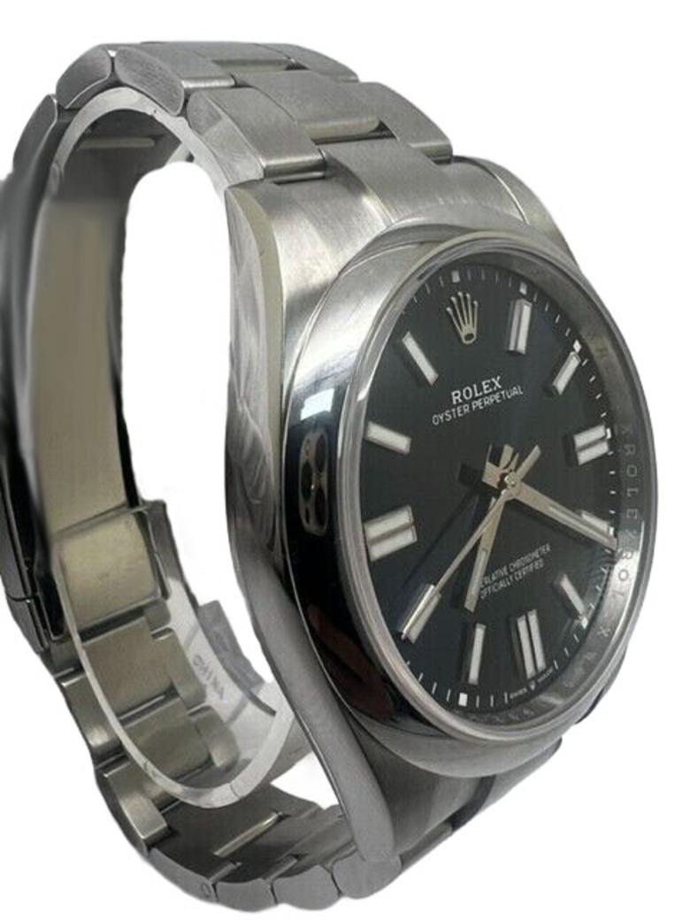 Reloj Rolex Oyster Perpetual 41mm Azul 124300 en Nuevo estado para la venta en New York, NY
