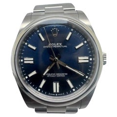 Rolex Oyster Perpetual 41mm Orologio Oyster Blu 124300