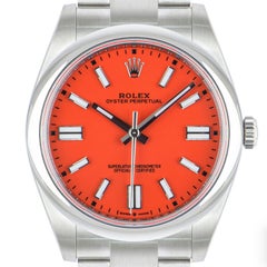 Rolex Oyster Perpetual Coral Red Dial 124300 Watch