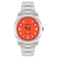Rolex Oyster Perpetual Coral Red Dial 124300 Watch