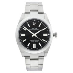 Rolex Oyster Perpetual Steel Black Dial Domed Oyster Automatic Watch 124300