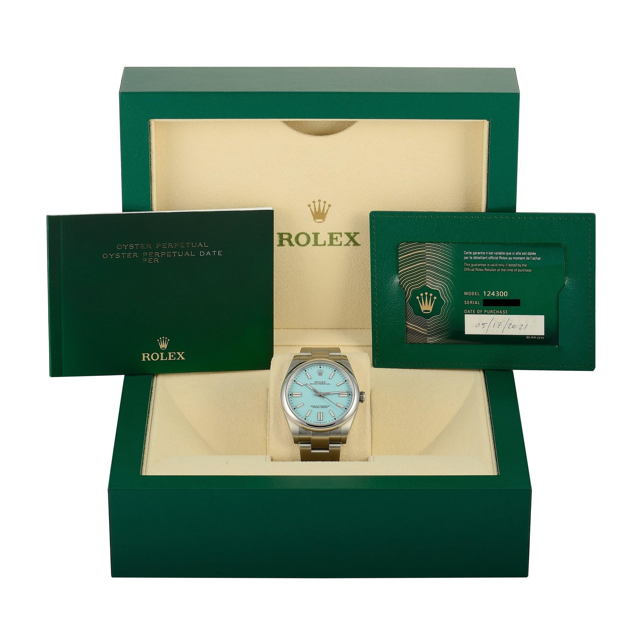 Rolex Oyster Perpetual Watch 124300-006 In Excellent Condition In Southampton, PA