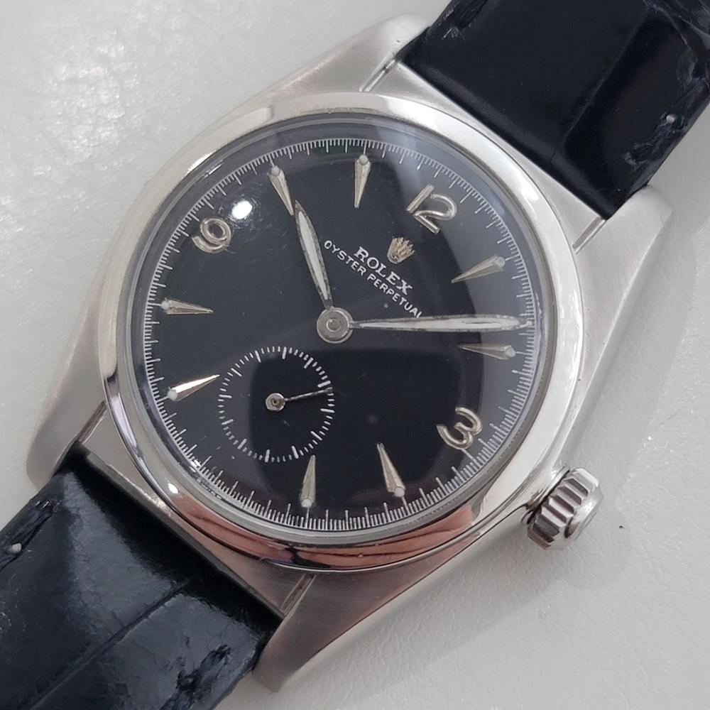 Rolex Oyster Perpetual 5052 34m Bubbleback Mens 1940s Vintage Automatic RA660 Pour hommes en vente