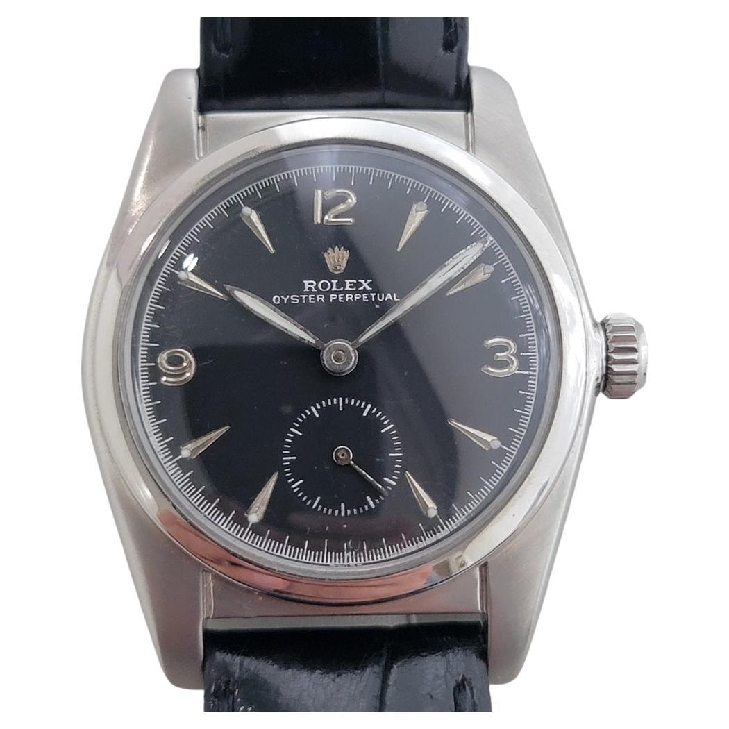 Rolex Oyster Perpetual 5052 34m Bubbleback Mens 1940s Vintage Automatic RA660