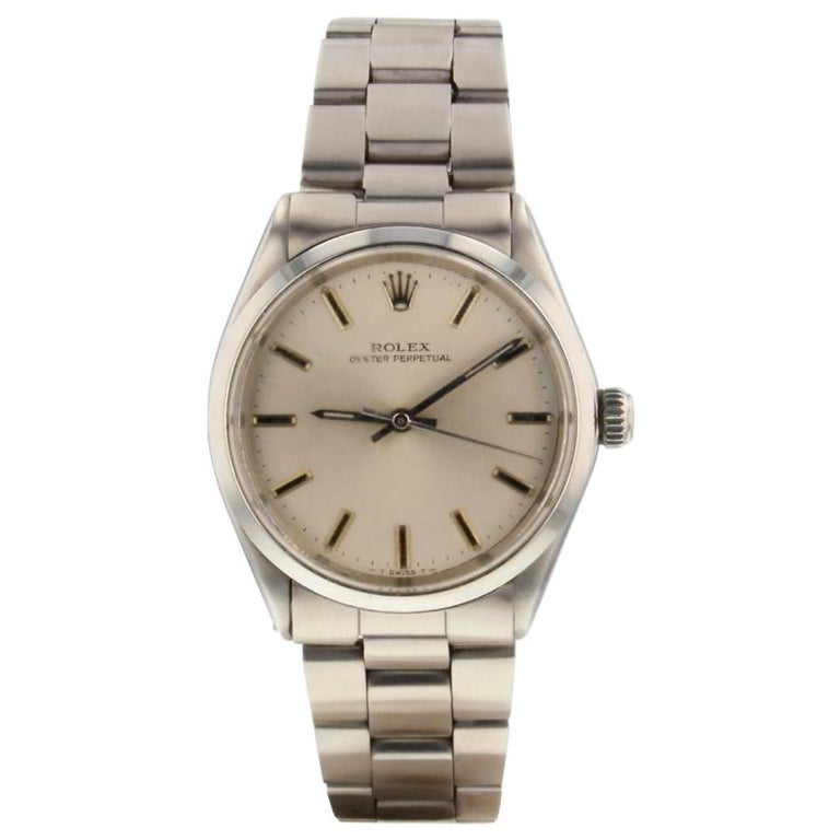 Rolex Oyster Perpetual 5552, Silver Dial, Certified and Warranty at 1stDibs