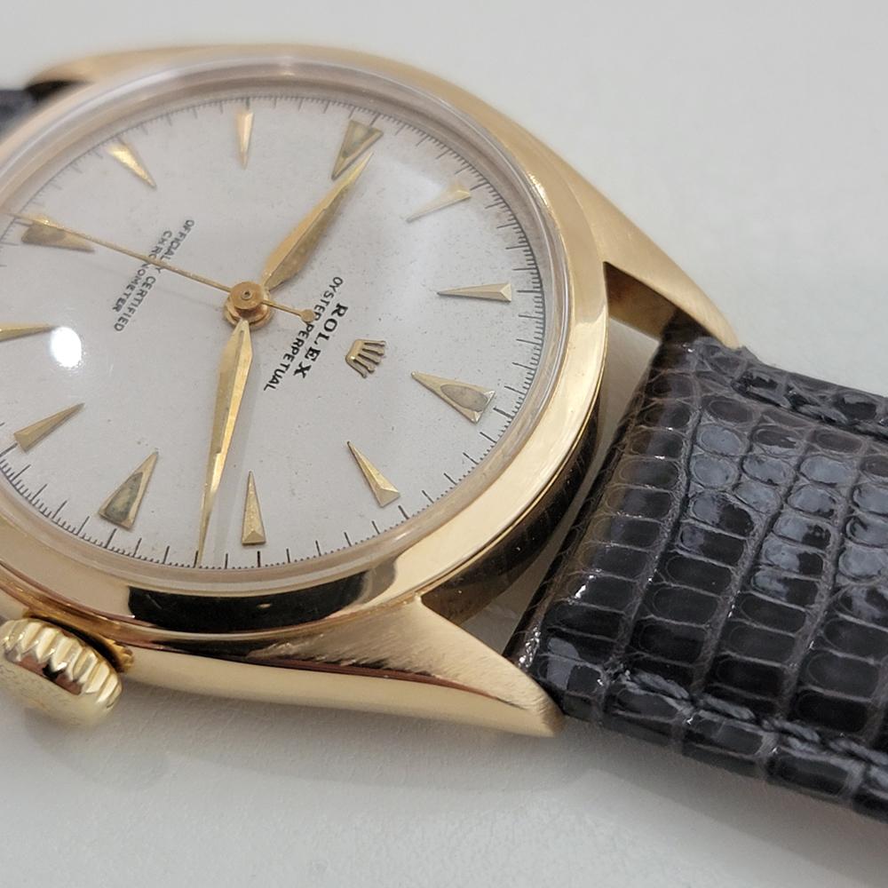 Rolex Oyster Perpetual 6084 Oro 18k 34mm Hombre Semi Burbuja Automático 1950 RA531 en venta 2