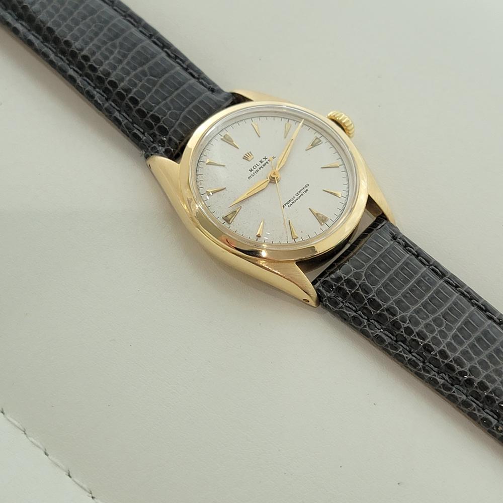 Rolex Oyster Perpetual 6084 Oro 18k 34mm Hombre Semi Burbuja Automático 1950 RA531 en venta 3