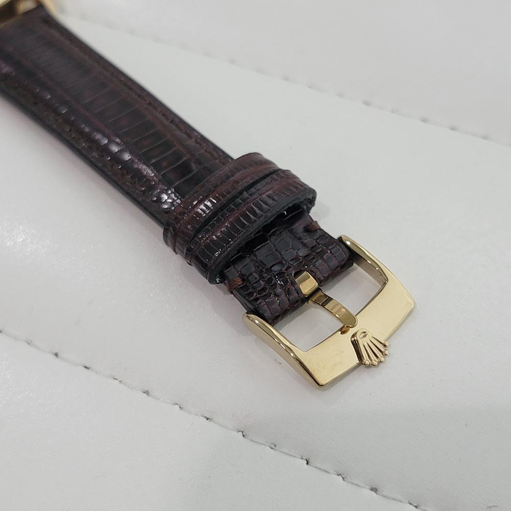 Rolex Oyster Perpetual 6084 18k Gold 34mm Herren Semi Bubble Automatic 1950s RA531 im Angebot 5