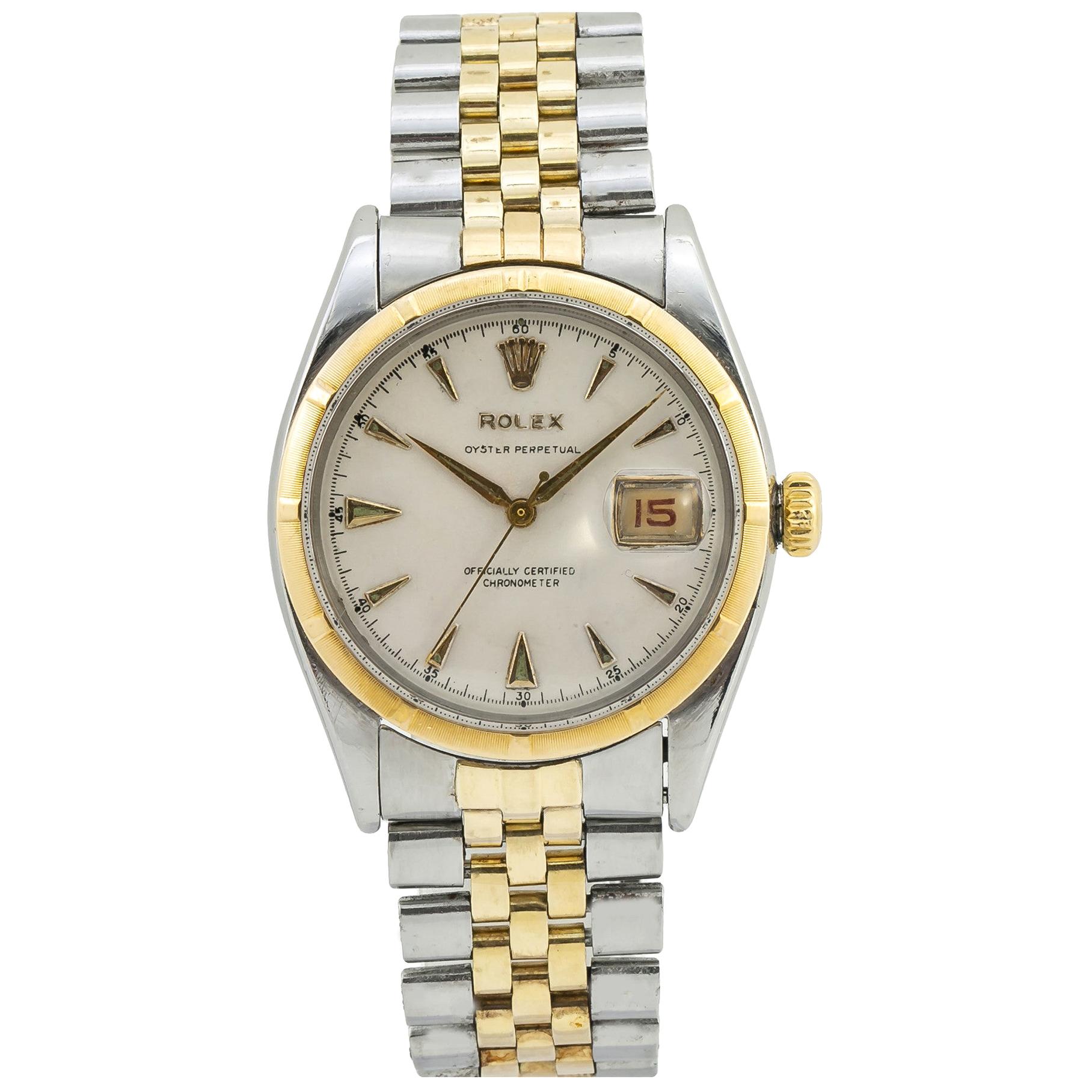 Rolex Oyster Perpetual 6305, Ivory Dial, Certified and Warranty For Sale