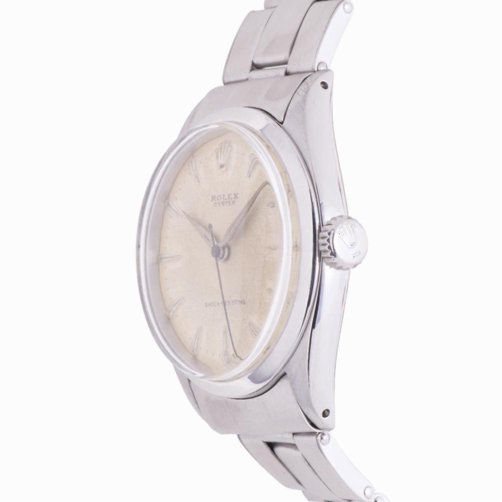 Contemporary Rolex Oyster Perpetual 6480, Ivory Dial, Certified and Warranty For Sale