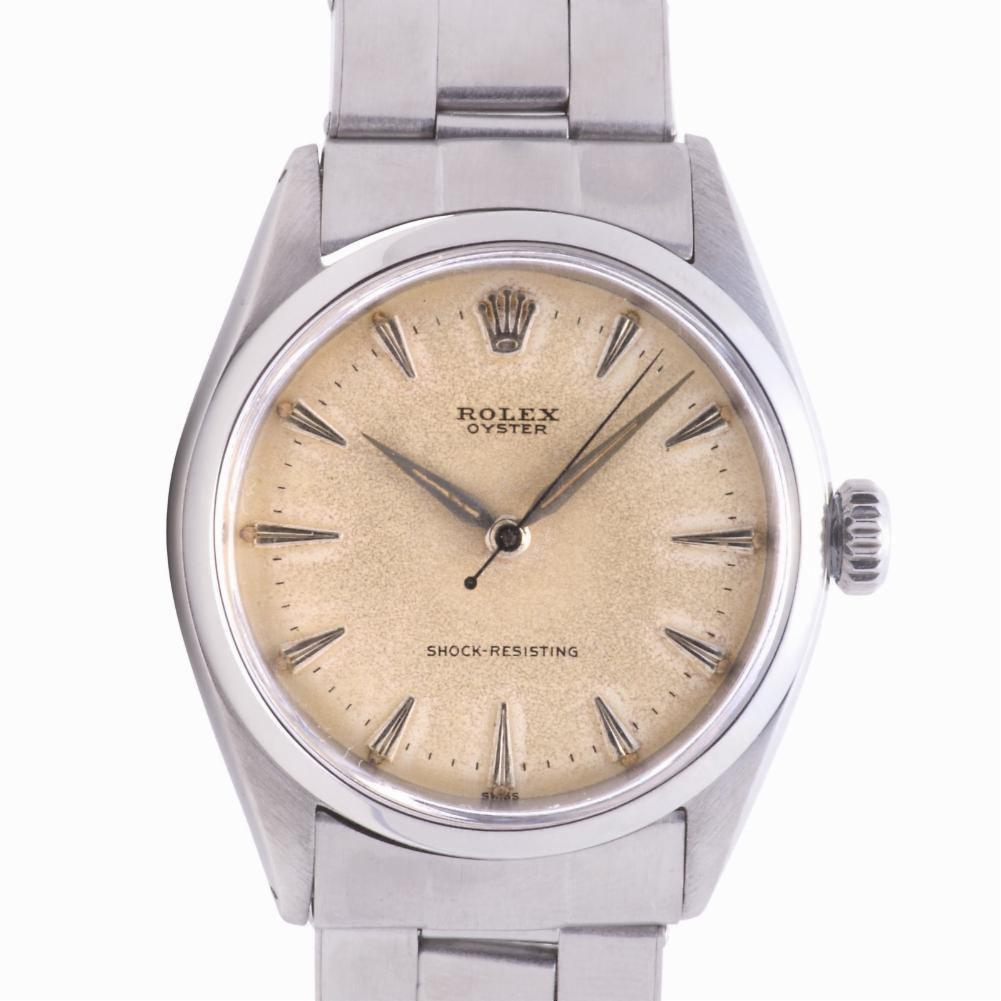 Rolex Oyster Perpetual 6480, Ivory Dial, Certified and Warranty In Good Condition For Sale In Miami, FL